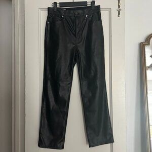 Gap black faux leather jeans - Size 4P